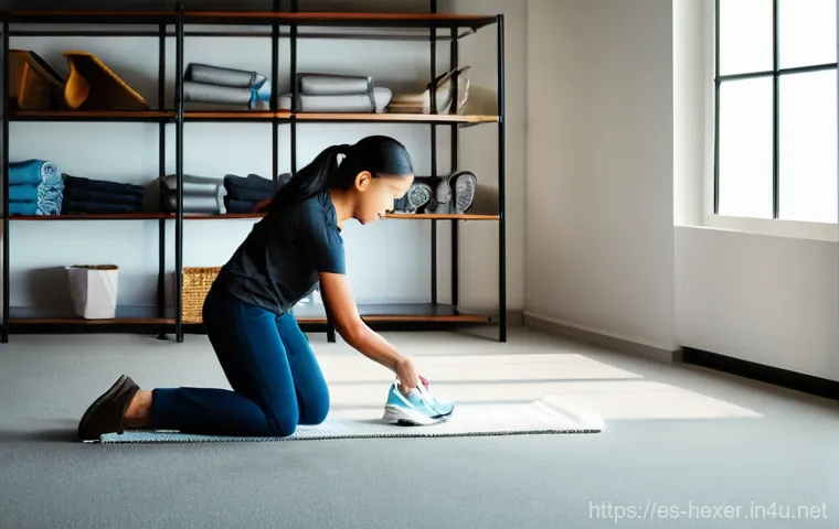 운동 전후 스트레칭 필수 동작 - **Prompt 2: Static Stretching - Post-Workout Calm and Recovery**
    "A serene and peaceful image sh...