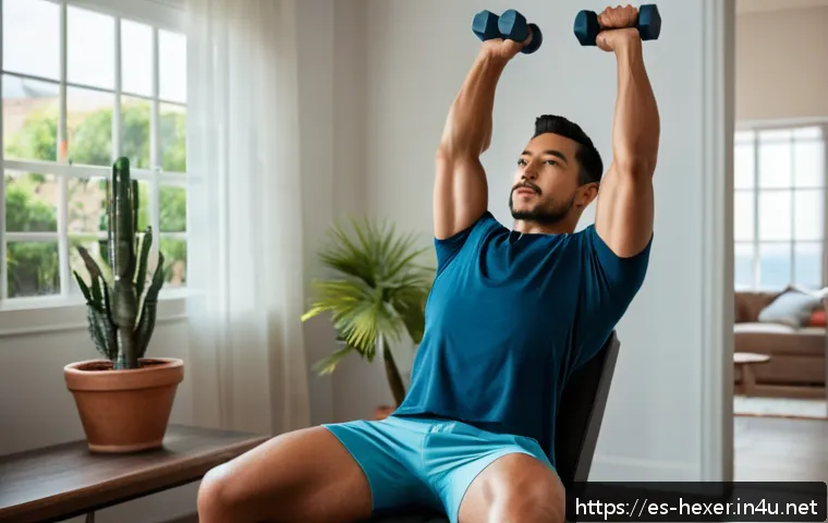 팔 근력 강화를 위한 덤벨 동작 관련 이미지 1